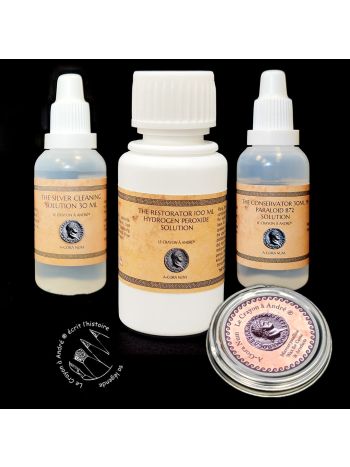 Kit Pulizia monete Liquidi Paraloid+Restorator+Silver + Cera Le Crayon à André